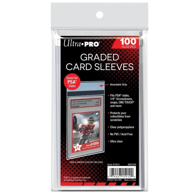 Graded Card Sleeves Resealable for PSA (100 Sleeves)