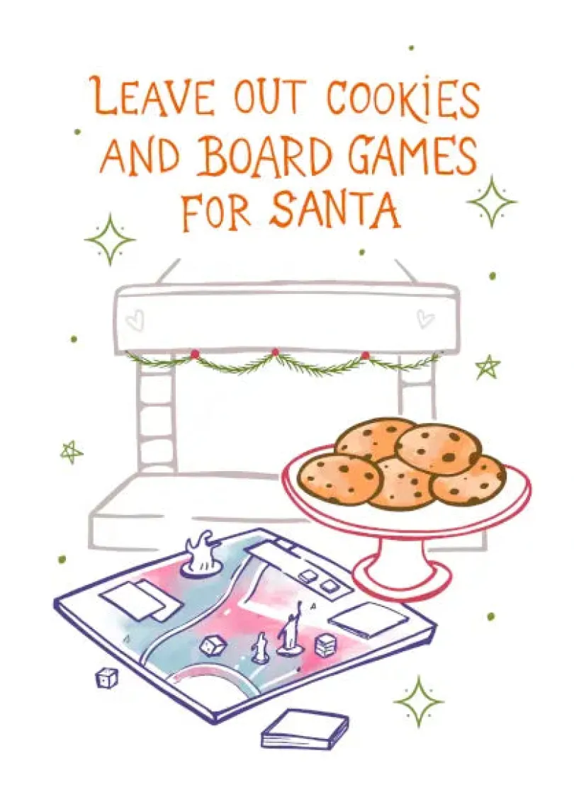 Gratulationskort - Cookies and Board Games