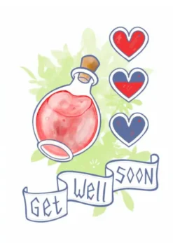 Gratulationskort - Get well soon