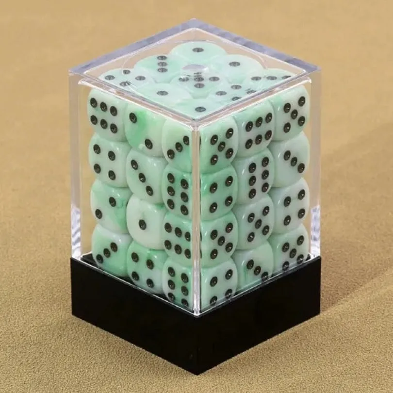 Green Silk Tarningar 12 Mm D6 36 St