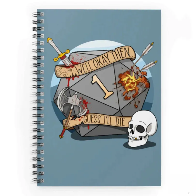 Guess I'll Die Spiral Notebook