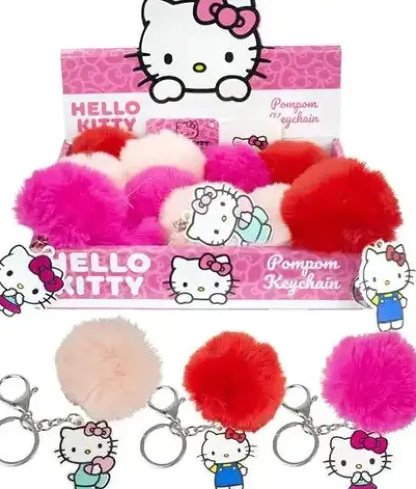 Hello Kitty key hanger plush pompom 7cm