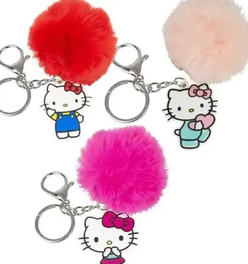 Hello Kitty key hanger plush pompom 7cm