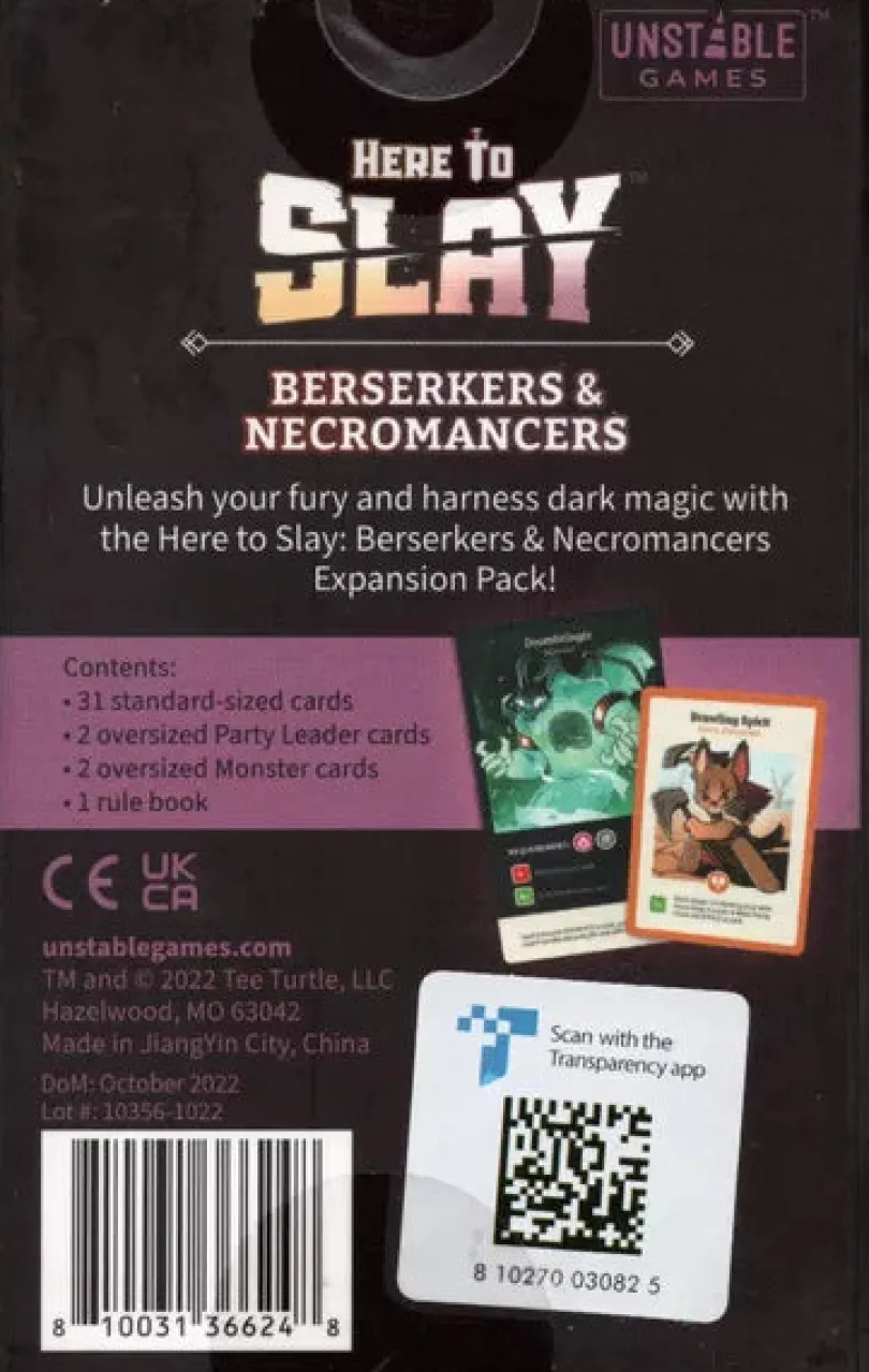 Here to Slay Berserker & Necromancer Expansion - EN
