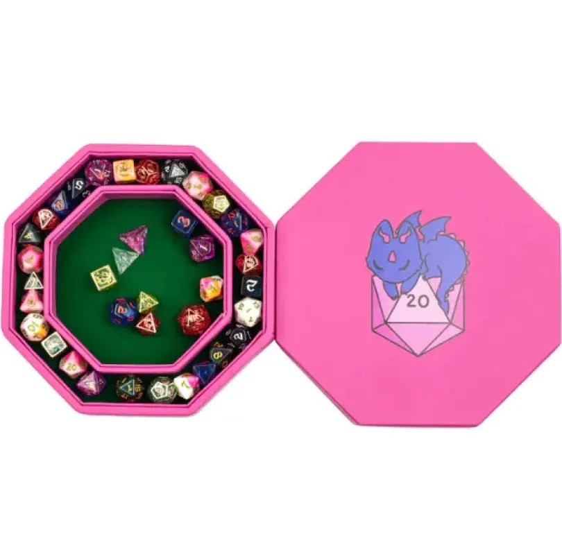 Heros Hoard Dice Tray And Keeper Dragon D20 Logo