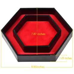 Hexagon Dice Storage Tray Röd