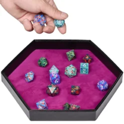 Hexagon Dice Storage Tray Rosa