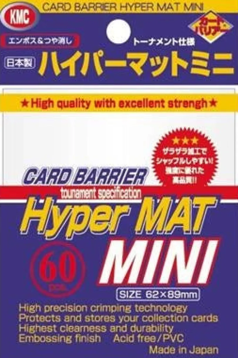 KMC Small Sleeves - Hyper Mat White (60 Sleeves)
