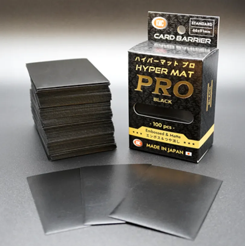 KMC Standard Sleeves - Hyper MAT PRO Black (100 Sleeves)