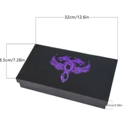 Leather Dice Tower Storage Box Purple