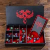 Leather Dice Tower & Storage Box (Red)