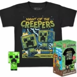 Leksakshallen - Funko Pocket Pop! Tee (Child): Minecraft - Blue Creeper Vinyl Figure and T Shirt (S)
