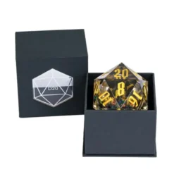Liquid Core D20 Glitter (55mm) (Gold Font)