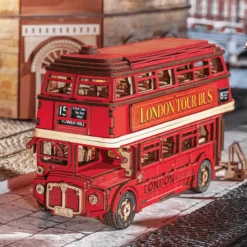 London Tour Bus - 3D Wooden Puzzle DIY - Rolife