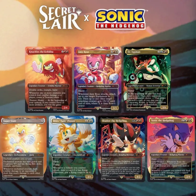 Magic the Gathering Secret Lair x Sonic Friends and Foes!