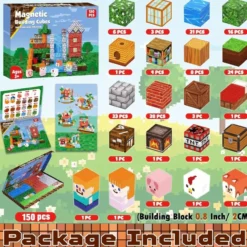Magnetic Building Blocks Forest Bibliotek 150 pcs