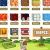 Magnetic Building Blocks Lava 100 st