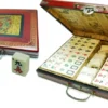Mah Jong Wood Case with red, XL stones