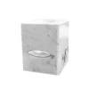 Marble Satin Cube - White / Black