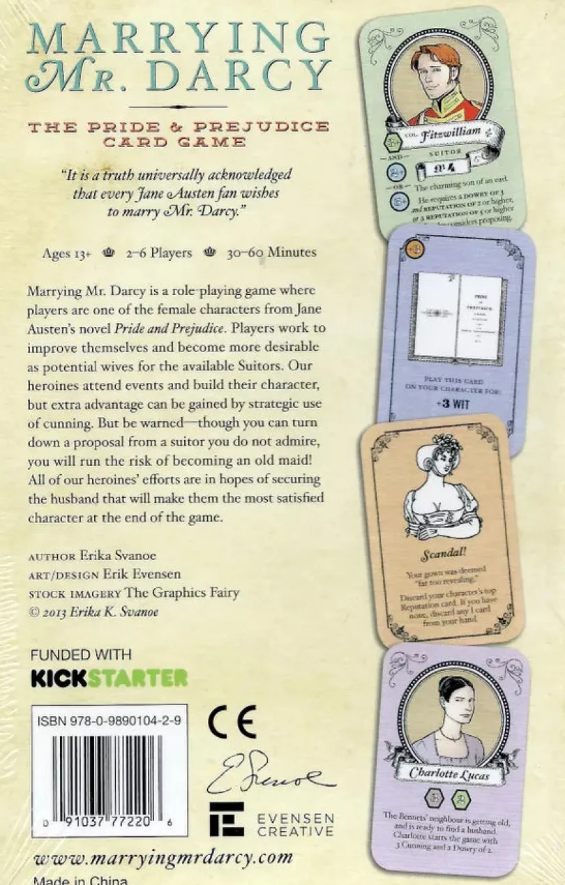 Marrying Mr. Darcy - The Pride & Prejudice Card Game