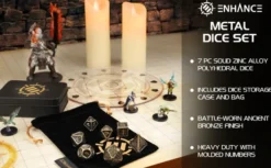 Metal Dice Set Ancient Bronze
