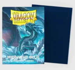 Midnight Blue Matte Sleeves Standard Size 100 Dragon Shield