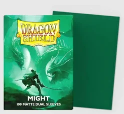 Might Matte Dual Sleeves Standard Size 100 Sleeves Dragon Shield