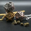 Mini Metal Dice Set Halsband Coppar D20 Metall