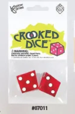 25MM TRANSPARENT CROOKED DICE