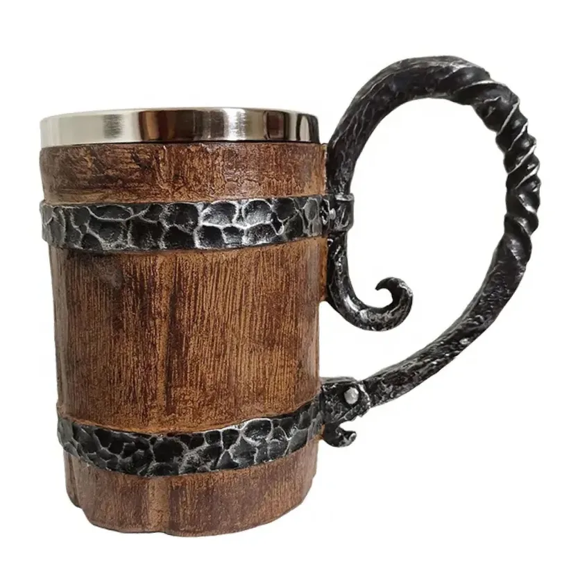 Mysterious Brown Mug 550 ml Resin Stainless Steel Brown