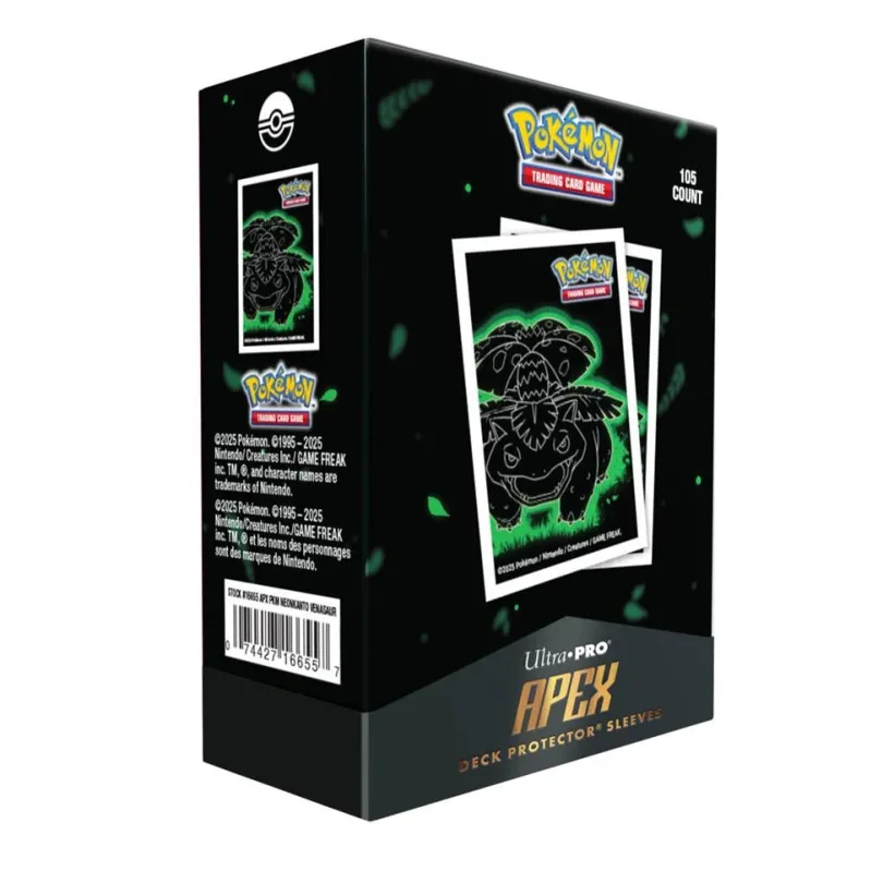 Neon Kanto 105ct APEX Deck Protector Sleeves Venusaur for Pokémon