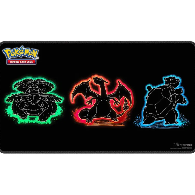 Neon Kanto Foil Playmat For Pokemon Ultrapro