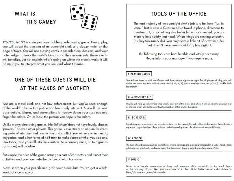 No-Tell Motel RPG