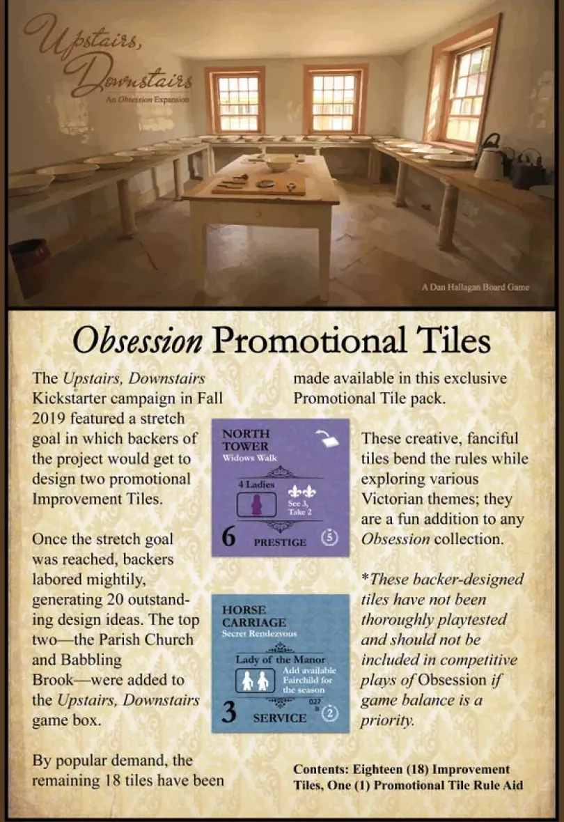 Obsession: Promotional Tiles