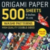 Origami Paper 500 Sheets Japanese Washi Patterns 6 15 Cm