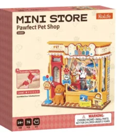 Pawfect Pet Shop Diy Miniature House Bookshelf Decoration Kit Rolife Rolife