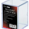 2-Piece 150 Count Clear Card Storage Box