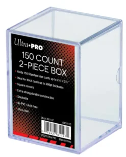 2-Piece 150 Count Clear Card Storage Box
