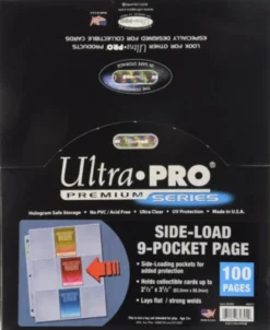 9-Pocket Side Load Page with Clear Background [Pärmsida Pärmsidor] 100st