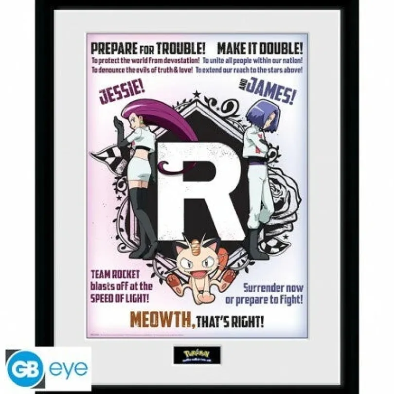 POKEMON - Framed print "Team Rocket" (30x40 cm)
