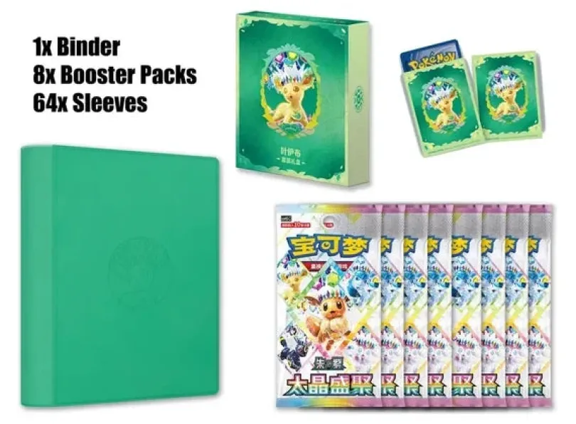 Pokemon Terastal Gathering Gift Box Set Leafeon (Kinesisk)