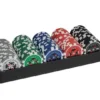 100 Poker Chips In Tray 3754 Philos