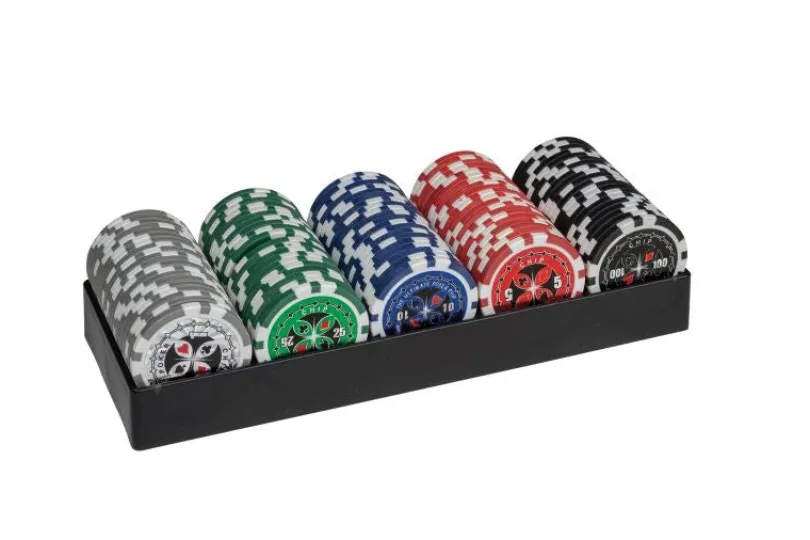 100 Poker Chips In Tray 3754 Philos