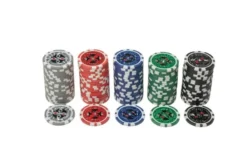 100 Poker Chips In Tray 3754 Philos
