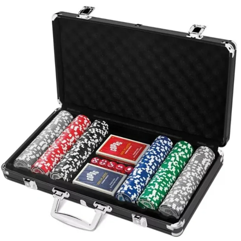 300 Poker Chips Set in Dark Aluminum Suitcase Copag