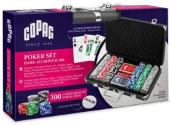 300 Poker Chips Set in Dark Aluminum Suitcase Copag