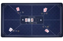 Pokermatta blå (140x80cm)