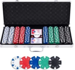Pokerset I Metallvaska Med 500 Marker 115 Grams