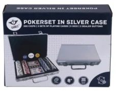 Pokerset i metallväska, med 200 marker (11.5 grams)