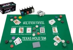 Pokerset Med Kortlekar Spelmatta Och 200 Marker 4 Gram